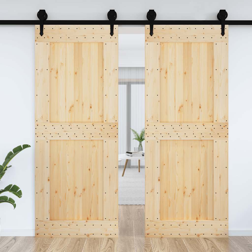 Vidaxx Tür Narvik 90x210 cm massives Kiefernholz
