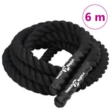 Vidaxl Battle Rope 6 m 4,5 kg polyester sort