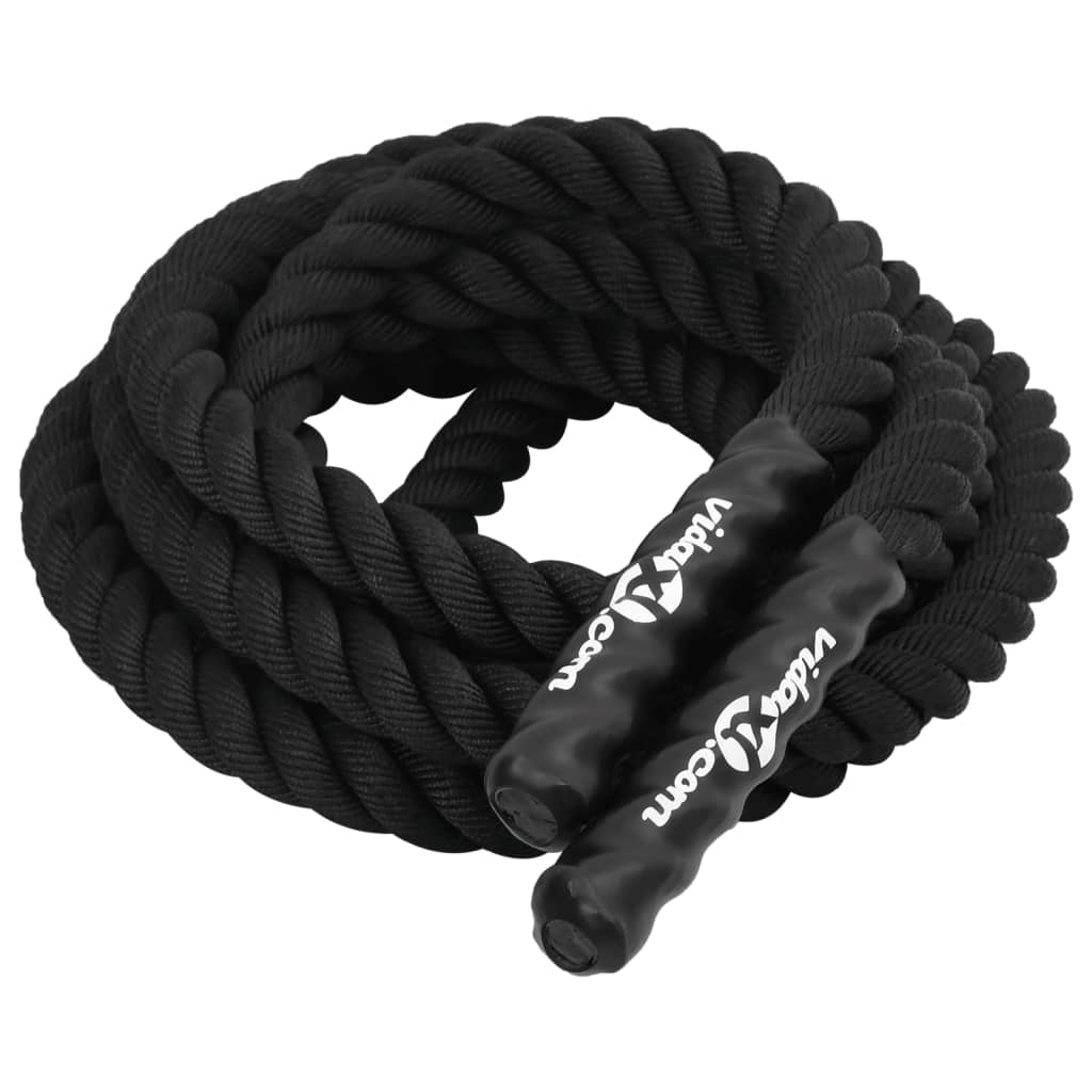 Vidaxl Battle Rope 6 m 4,5 kg polyester sort