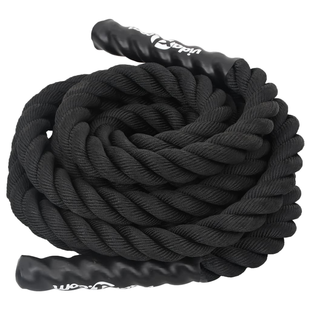 Vidaxl -Schlachtseil 6 m 4,5 kg Polyester schwarz
