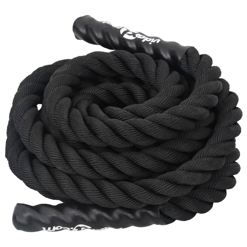 Vidaxl Battle Rope 9 m 6.8 kg Polyester Black