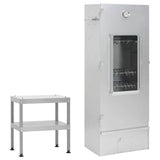 VidaXL BBQ Smoker mit Tisch aus verzinktem Stahl