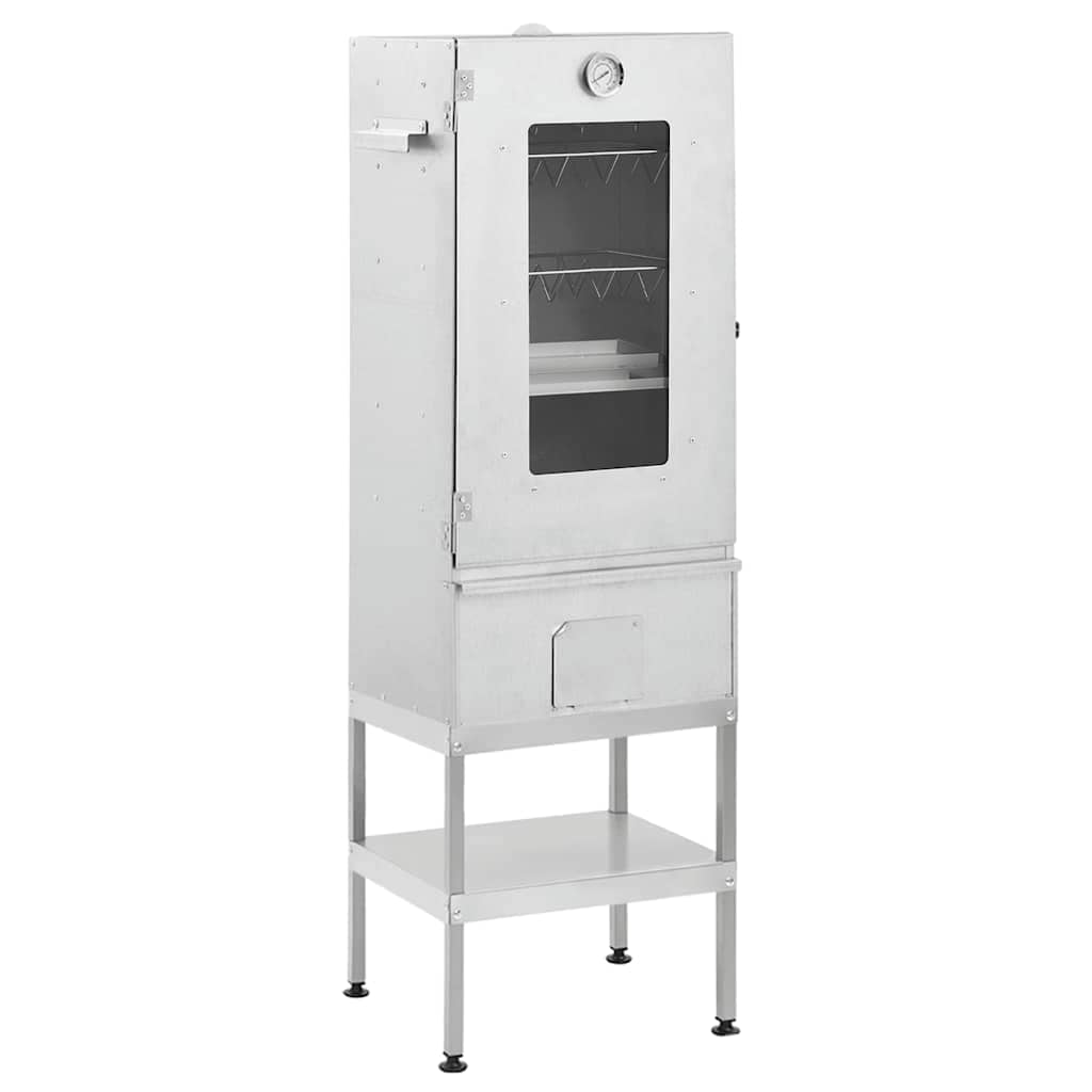 VidaXL BBQ Smoker mit Tisch aus verzinktem Stahl
