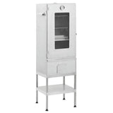 VidaXL BBQ Smoker mit Tisch aus verzinktem Stahl