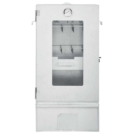 VidaXL BBQ Smoker mit Tisch aus verzinktem Stahl