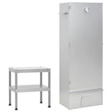 VidaXL BBQ Smoker mit Tisch aus verzinktem Stahl
