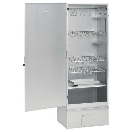 VidaXL BBQ Smoker mit Tisch aus verzinktem Stahl