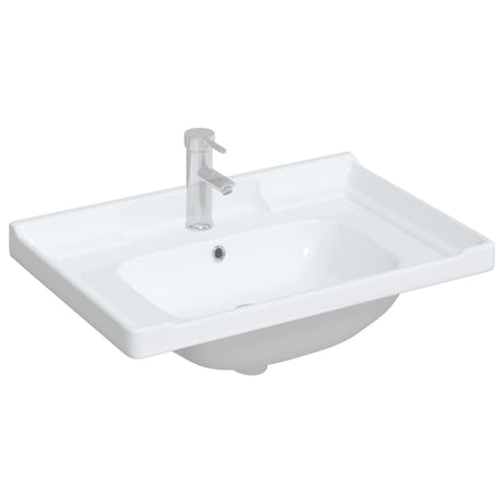 Vidaxx rechteckiges Waschbecken 71x48x23 cm aus Keramik weiß