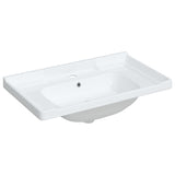 Vidaxl Washbasin pravokotni 81x48x23 cm keramična bela