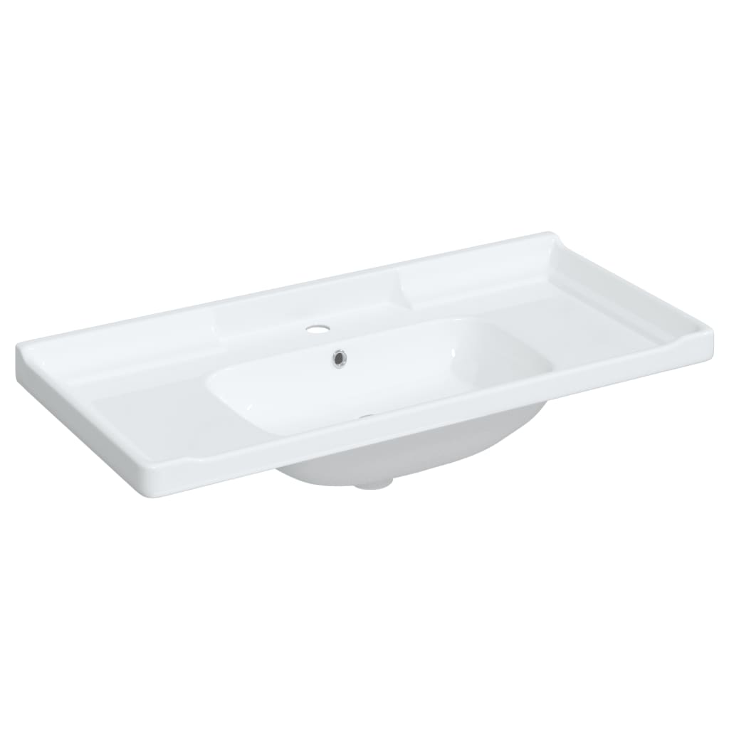 Vidaxl Washbasin Obdélníkový 100x48x23 cm keramická bílá