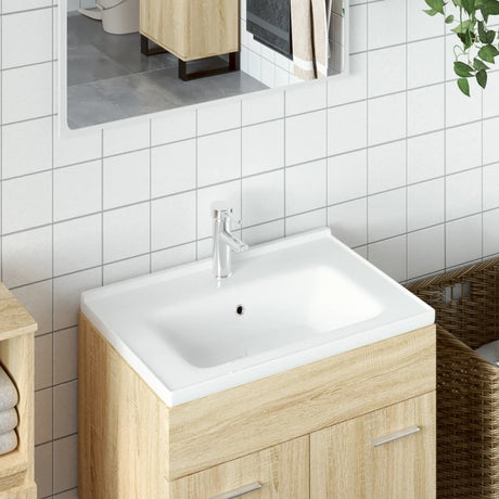 Vidaxx Rechteckwaschtisch 61x48x19,5 cm Keramik weiß