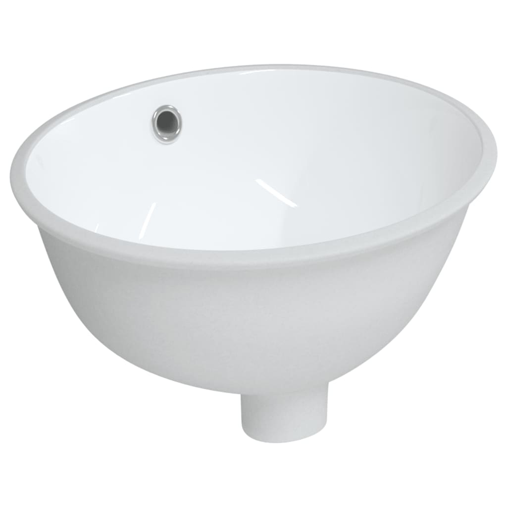 Vidaxl Washbasin Oval 33x29x16,5 cm keramická bílá