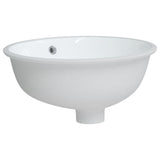 Vidaxl Washbasin Oval 37x31x17,5 cm keramická bílá