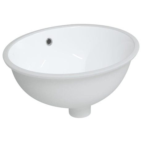 VidaXL Waschbecken oval 43x35x19 cm Keramik weiß