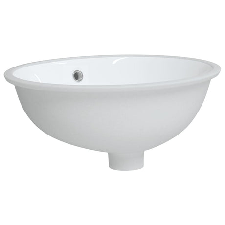VidaXL Waschbecken oval 43x35x19 cm Keramik weiß