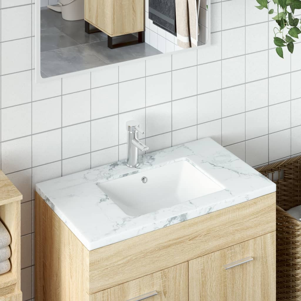 Vidaxx Rechteckwaschtisch 52x38,5x19,5 cm Keramik weiß