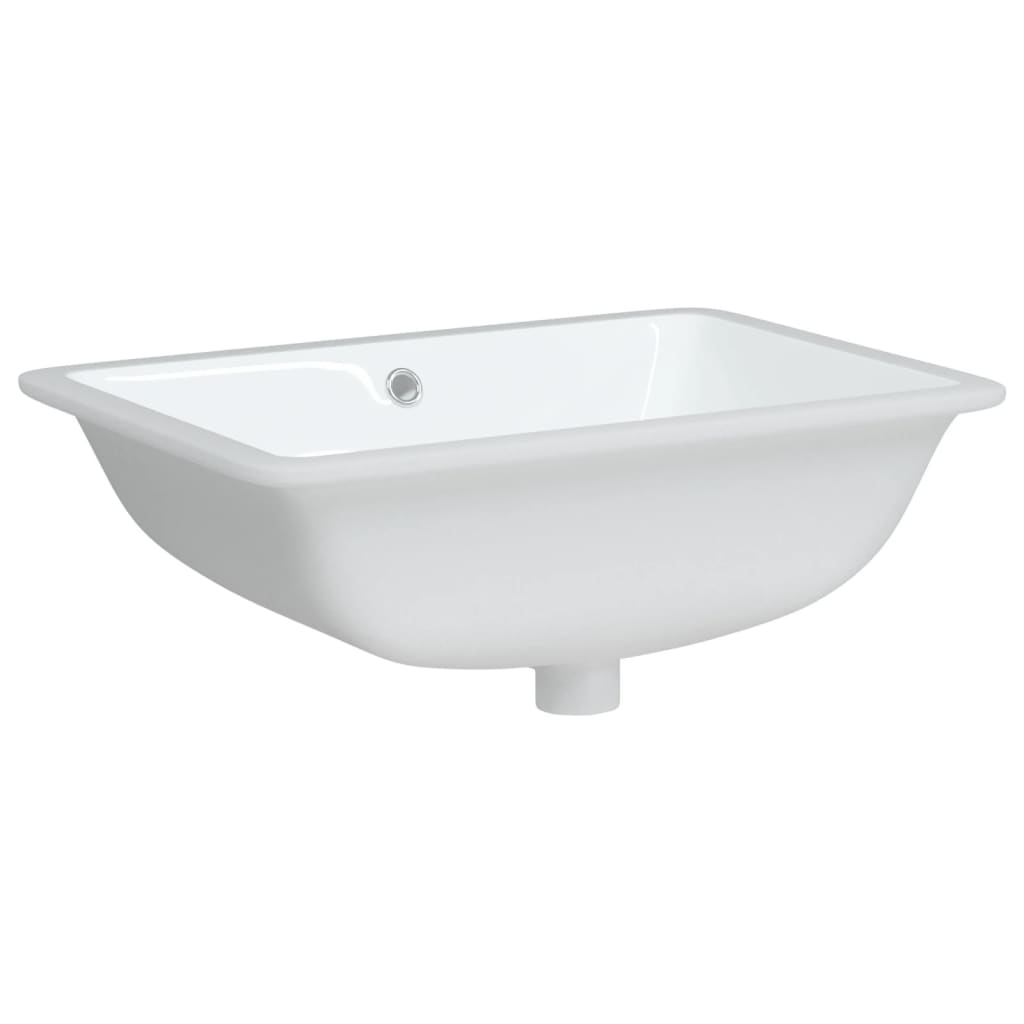 Vidaxl Washbasin prostokątny 55,5x37,5x19 cm ceramiczny biały