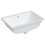 Vidaxl Washbasin prostokątny 60x40x21 cm ceramiczny biały