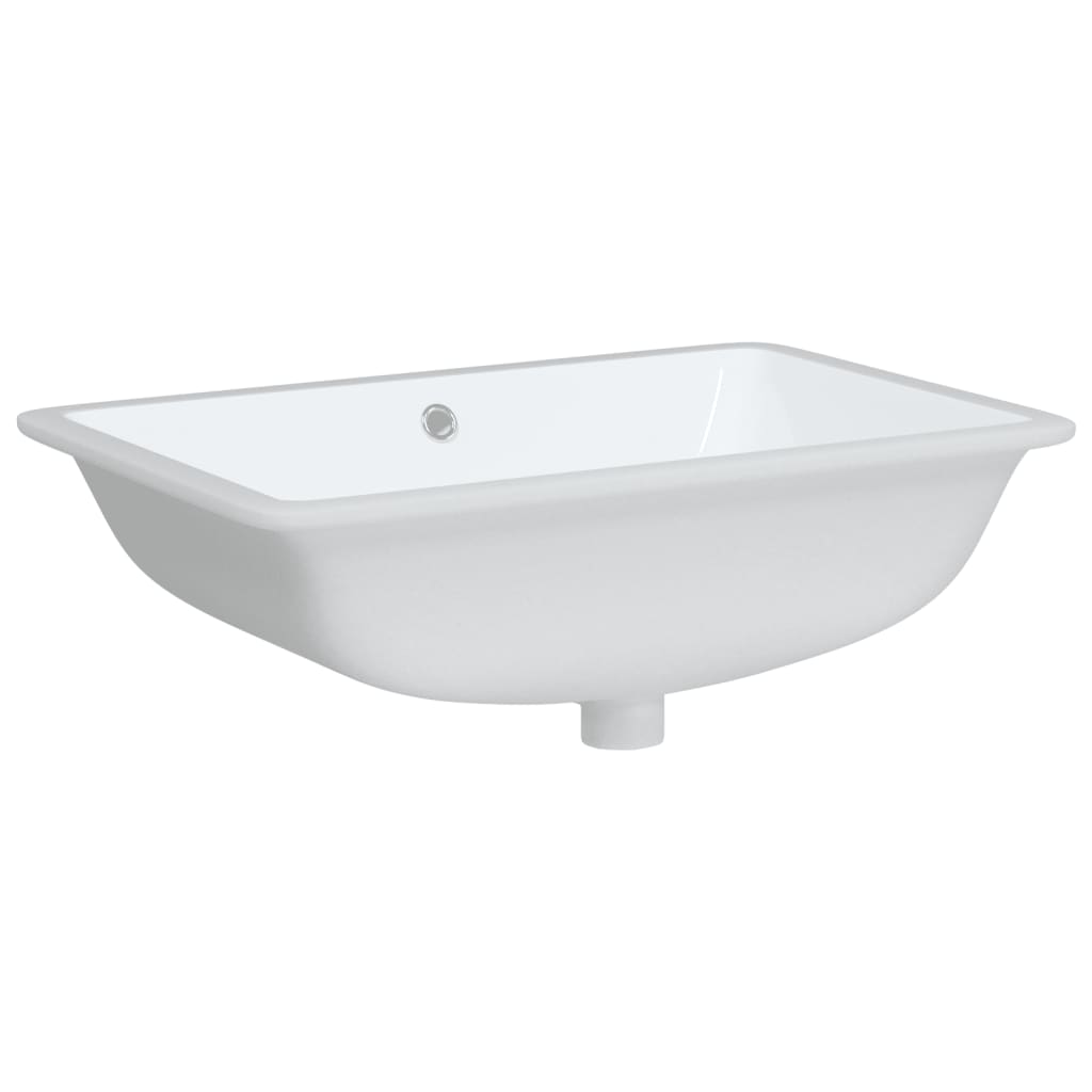 Vidaxl Washbasin prostokątny 60x40x21 cm ceramiczny biały