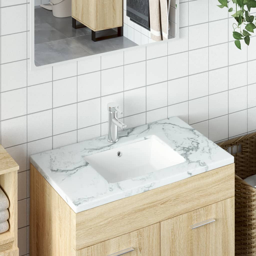 Vidaxx Rechteckwaschbecken 46,5x35x18 cm Keramik weiß