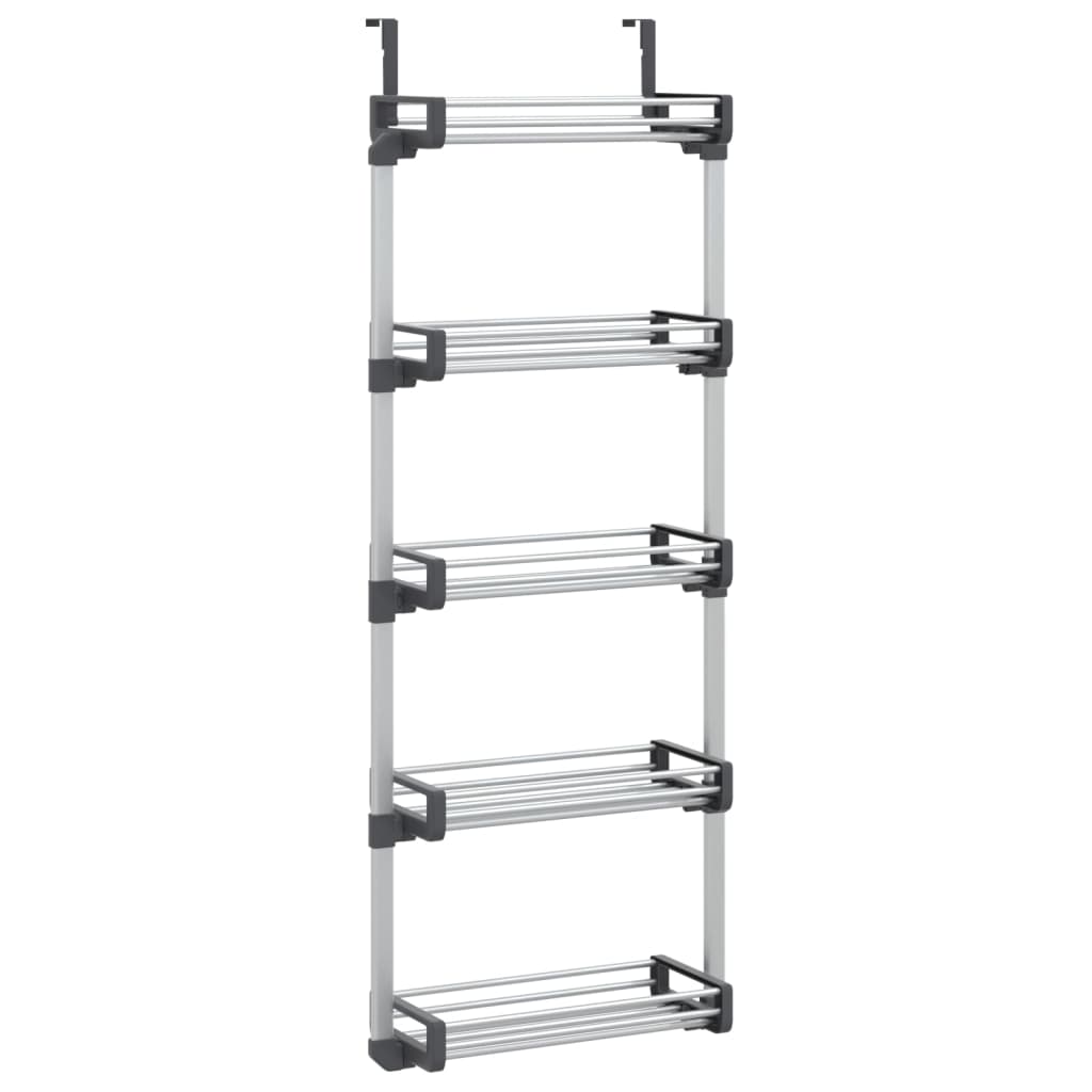 Organisateur de Vidaxl Deur avec 5 étagères 52x20x135 cm en aluminium