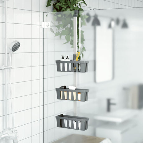 Vidaxx Duschregal 30x15x (67-105) cm Aluminium