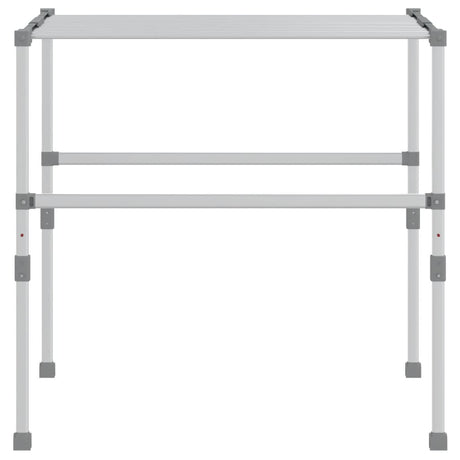 Vidaxl droogrek 83x(50-55)x(40-85) cm aluminium
