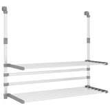 Vidaxl drying rack for balcony 89x25x (60-95) cm aluminum