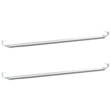 Vidaxl Riden Rails 2 PCs 40-60 cm Aluminium wäiss a sëlwer faarweg