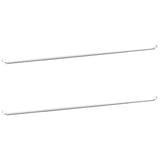 Vidaxx Vorhangschienen 2 Stück 90-130 cm Aluminium Weiß und Silber
