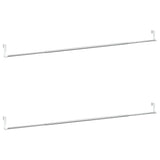 Vidaxx Vorhangschienen 2 Stück 90-135 cm Aluminium Weiß und Silber