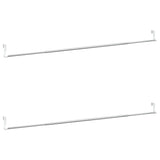 Vidaxl Curtain Rails 2 PCS 90-135 cm hliníková bílá a stříbrná barva