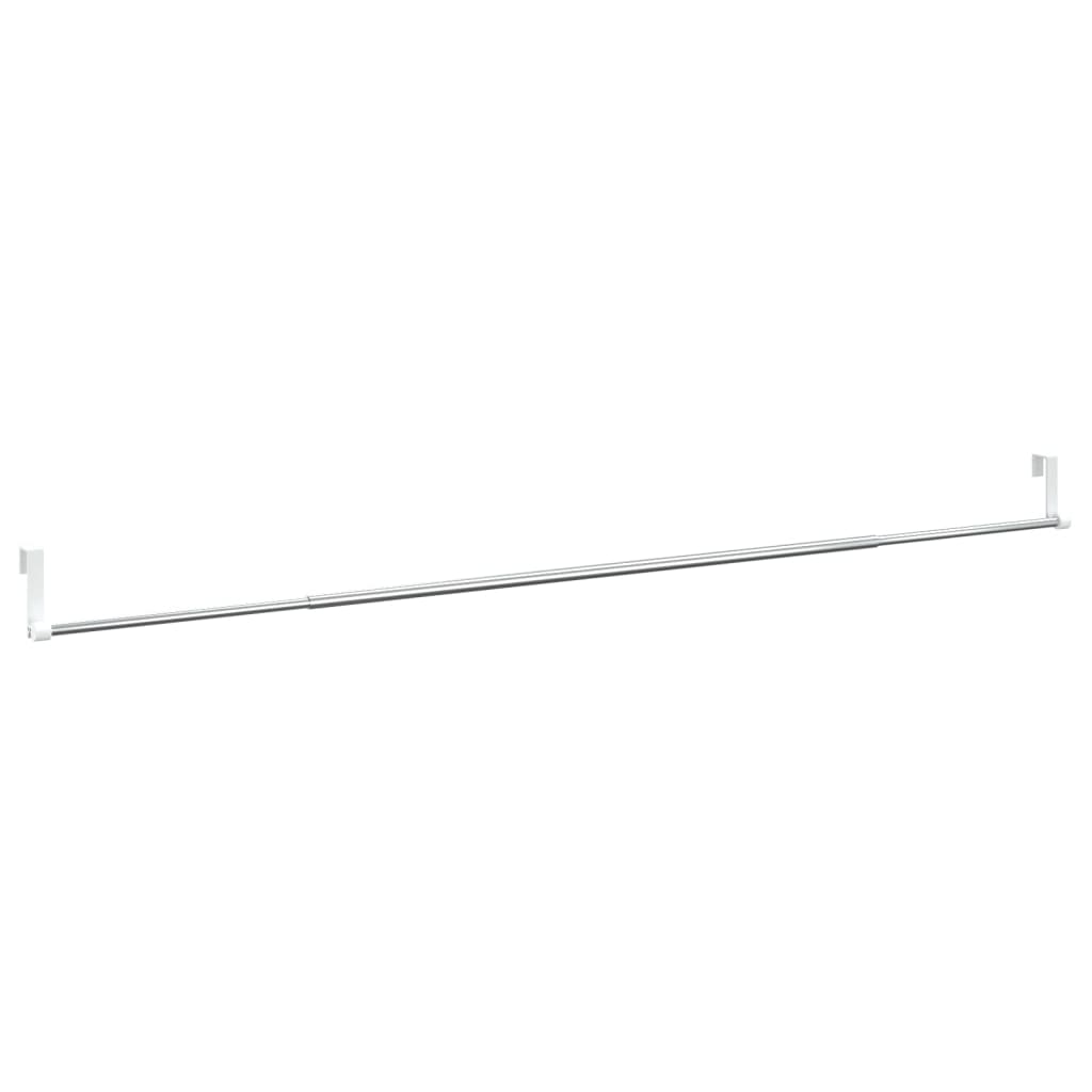 Vidaxl Curtain Rails 2 PCS 90-135 cm hliníková bílá a stříbrná barva