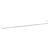 Vidaxl Curtain Rails 2 PCS 90-135 cm hliníková bílá a stříbrná barva