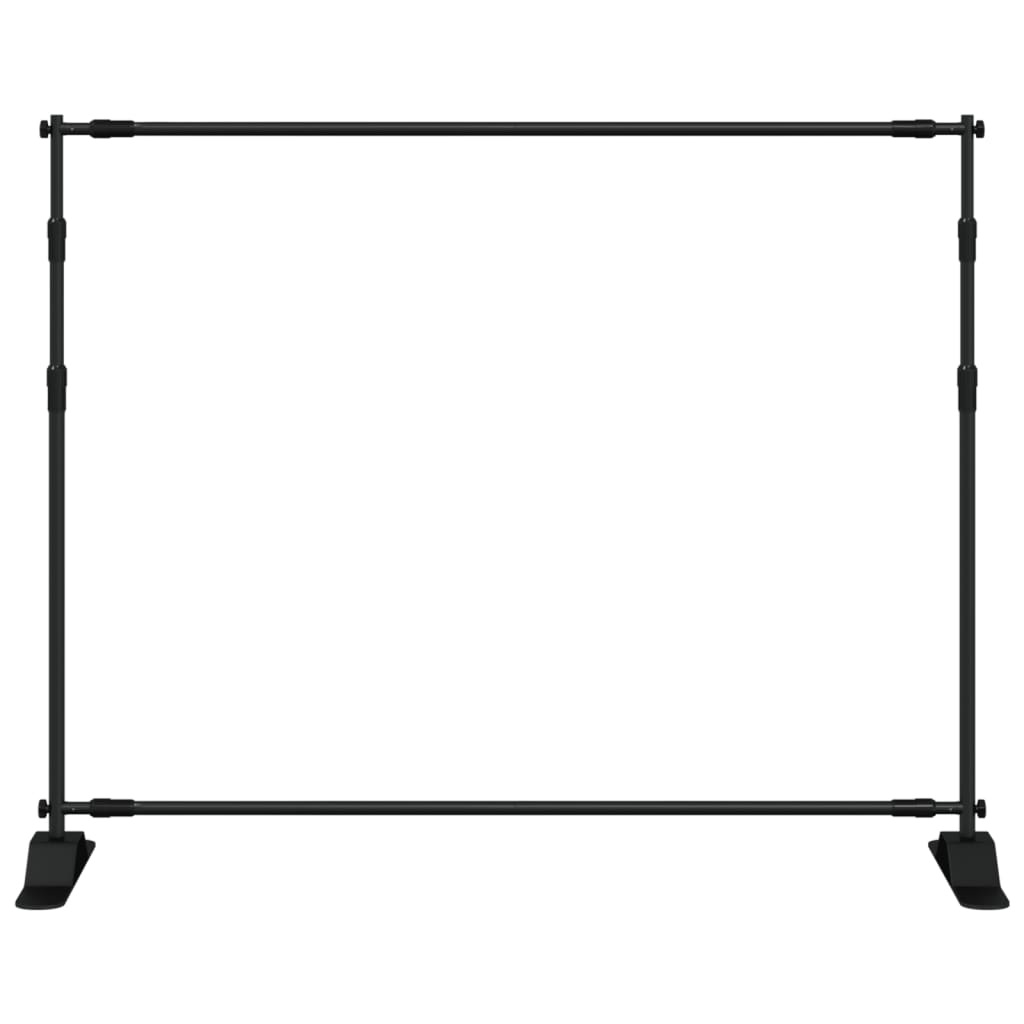 Vidaxl bakgrunnsstandard 254x243 cm stål svart