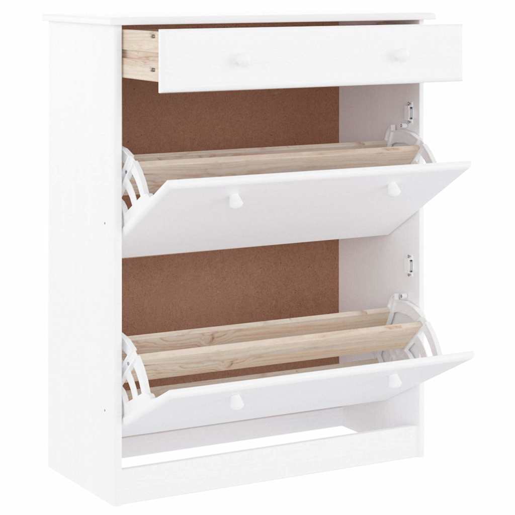 Vidaxx Schuhschrank Alta 77x35x96 cm massives Kiefernholz weiß