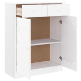 Vidaxl Cabinet da scarpe Alta 77x35x96 cm Pinino solido