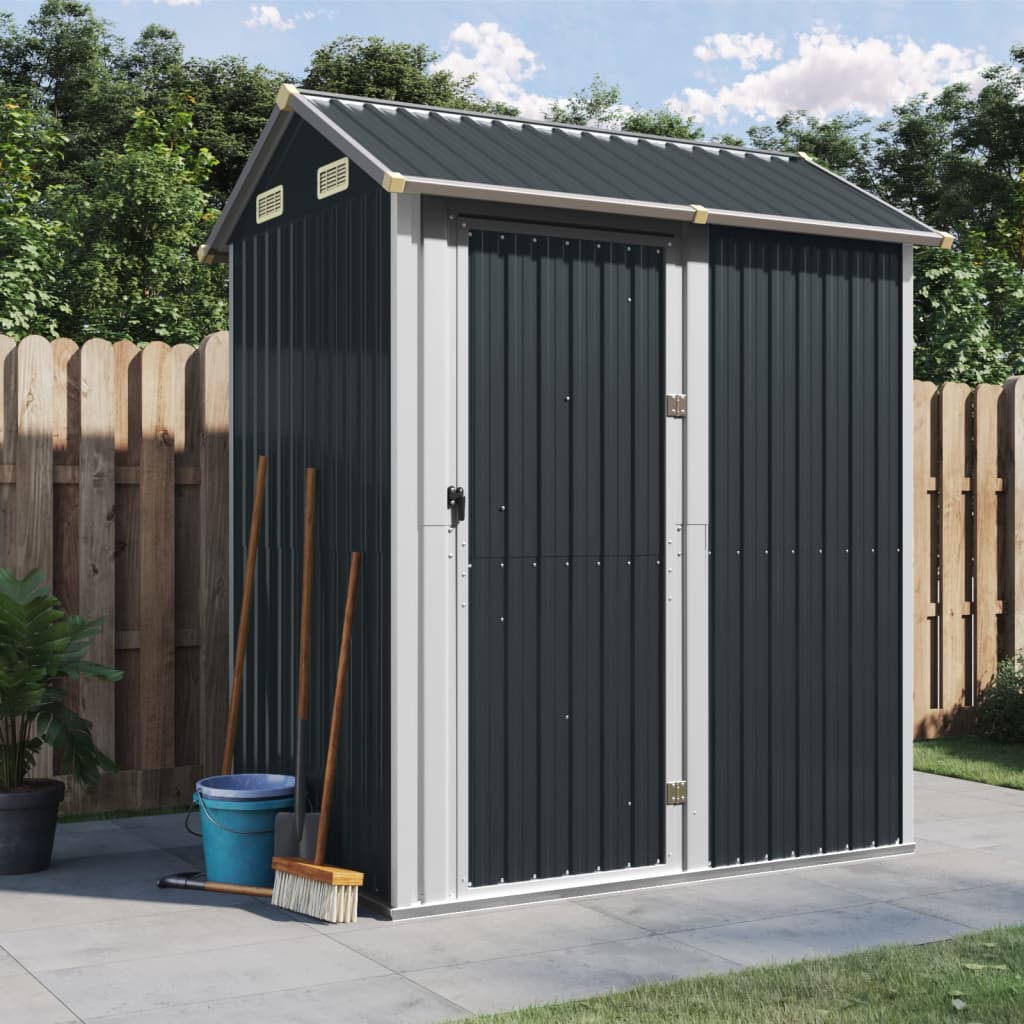 Vidaxl Garden Shed 192x152.5x237 cm galwanizowany stalowy kolor antracytu