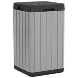 Vidaxl Garden Waste Bin 38x38x65 cm Polipropene Grey