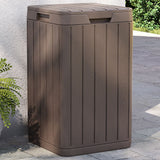 Vidaxl Gartenabfallbehälter 38x38x65 cm Polypropen braun