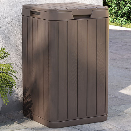 Vidaxl Gartenabfallbehälter 38x38x65 cm Polypropen braun