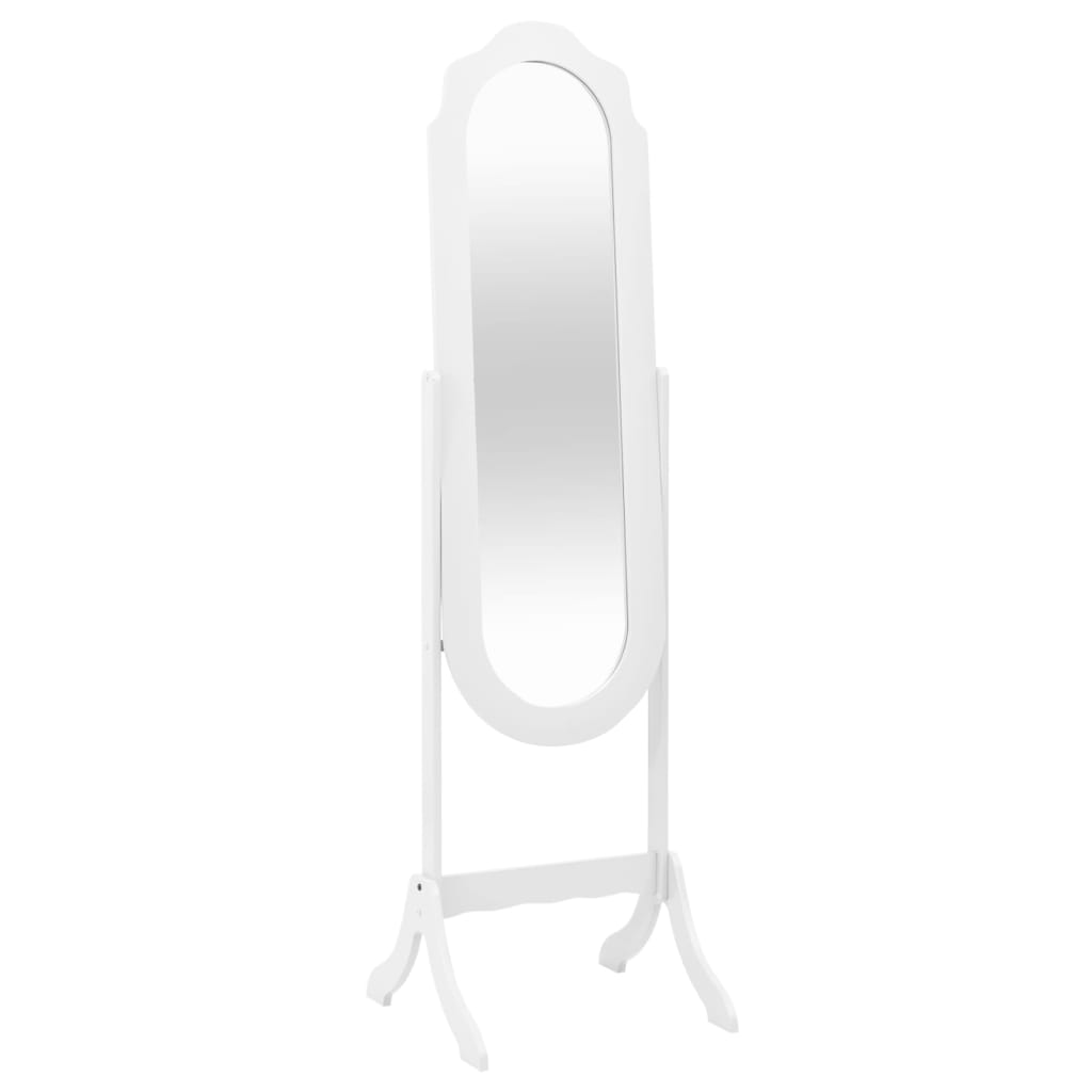 Vidaxl Mirror løsrevet 45,5x47,5x160 cm forarbejdet træhvide