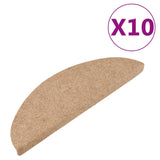 Vidaxl trappematter selvbehandle 10 st 56x17x3 cm beige