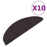 Vidaxl stair mats self -adhesive 10 st 56x17x3 cm black