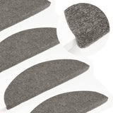 Vidaxl stair mats self -adhesive 10 st 56x17x3 cm gray