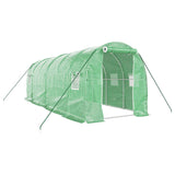 Vidaxl Tuinkas con marco de acero 12 m² 6x2x2 m verde