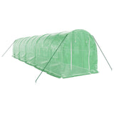 Vidaxl Tuinkas con marco de acero 20 m² 10x2x2 m verde