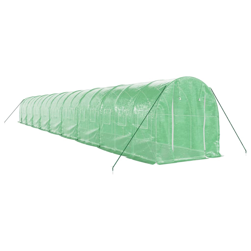 Vidaxl Tuinkas con marco de acero 36 m² 18x2x2 m verde