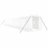 Vidaxl Tuinkas con marco de acero 32 m² 16x2x2 m blanco