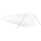 Vidaxl Tuinkas con marco de acero 32 m² 16x2x2 m blanco